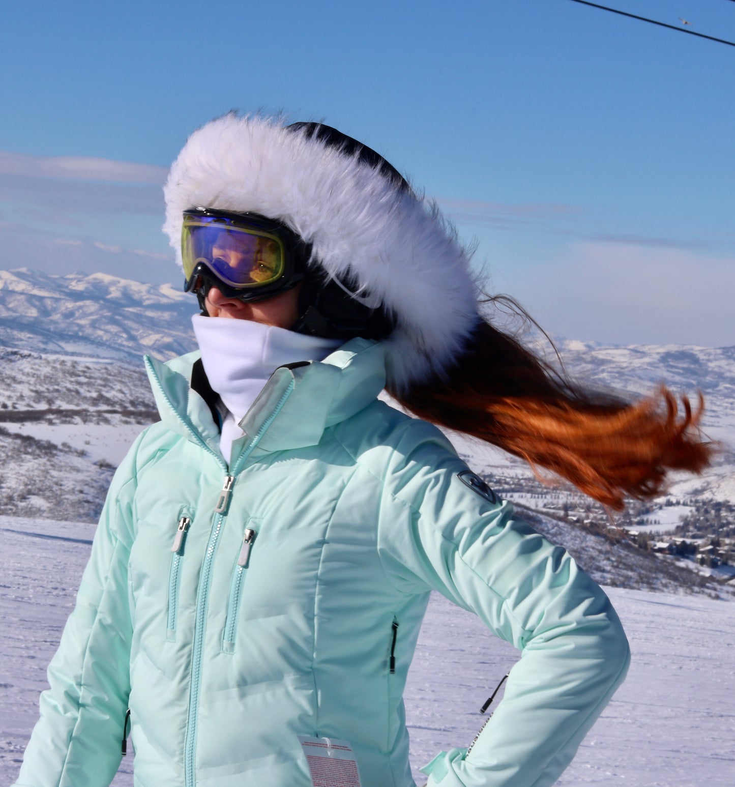 Fur ski helmet cover - Halo - Burrfur