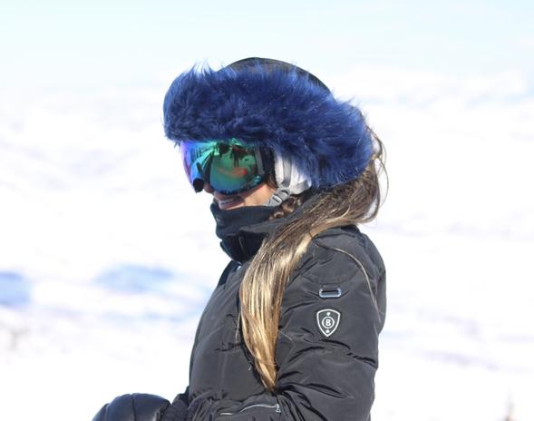 Fur ski helmet cover - Halo - Burrfur