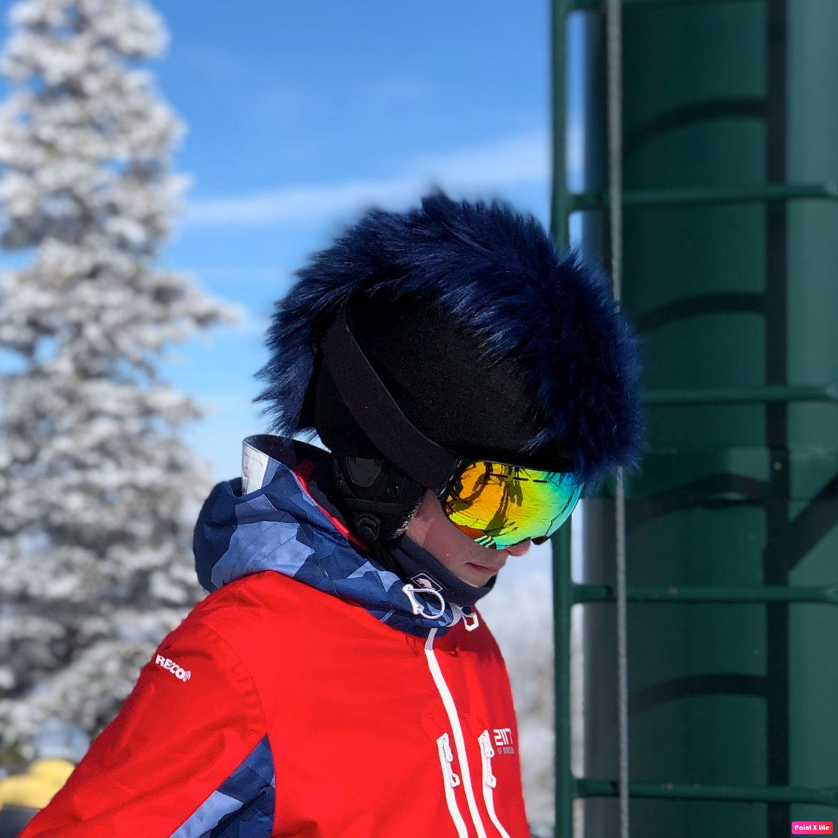 Faux Fur Ski Helmet Cover – Mohawk (Choose Your Color)