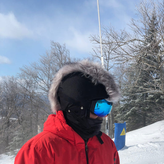 Steel Gray Faux Fur Ski Helmet Cover – Mohawk