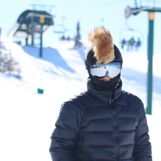 Natural Brown Faux Fur Ski Helmet Cover – Mohawk