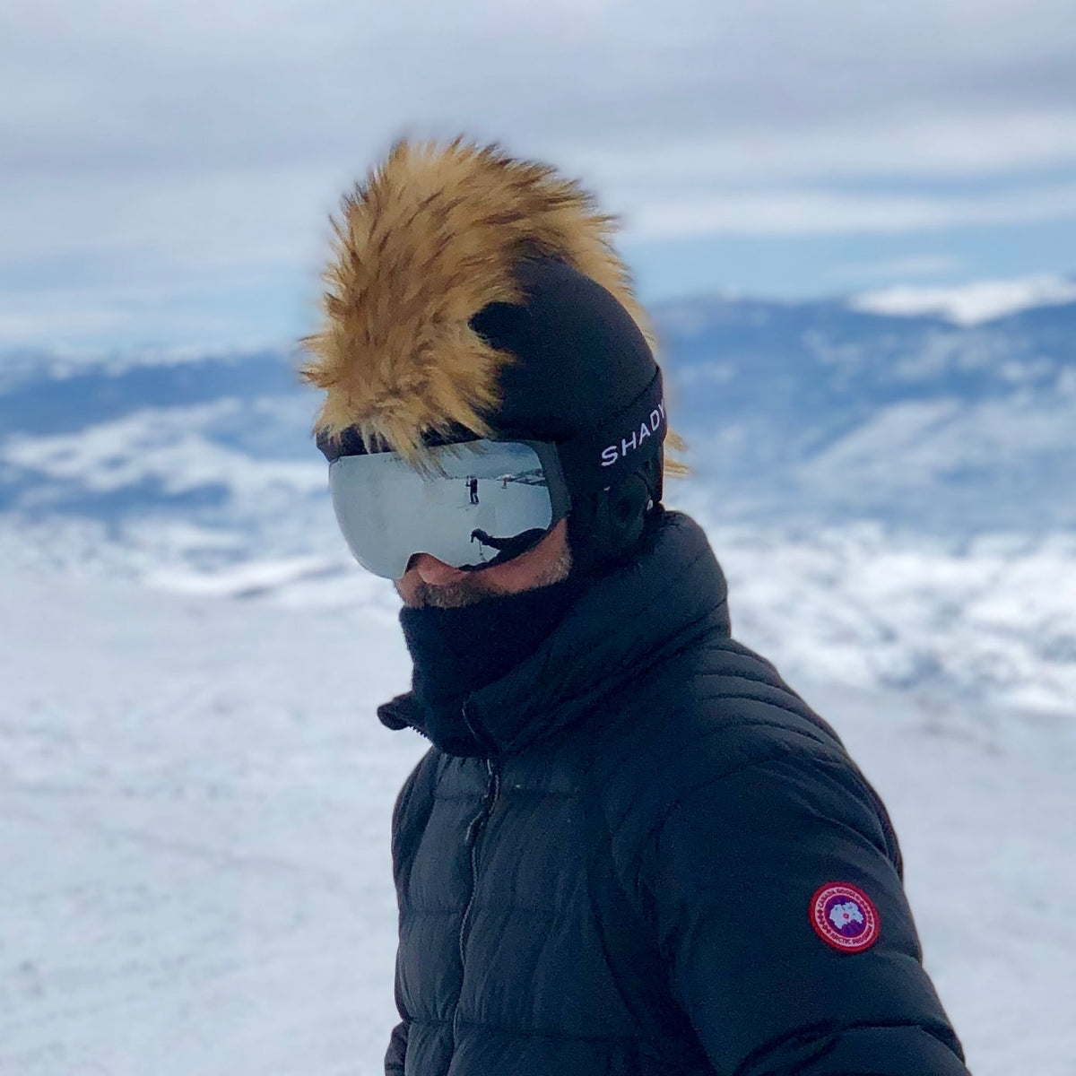 Natural Brown Faux Fur Ski Helmet Cover – Mohawk