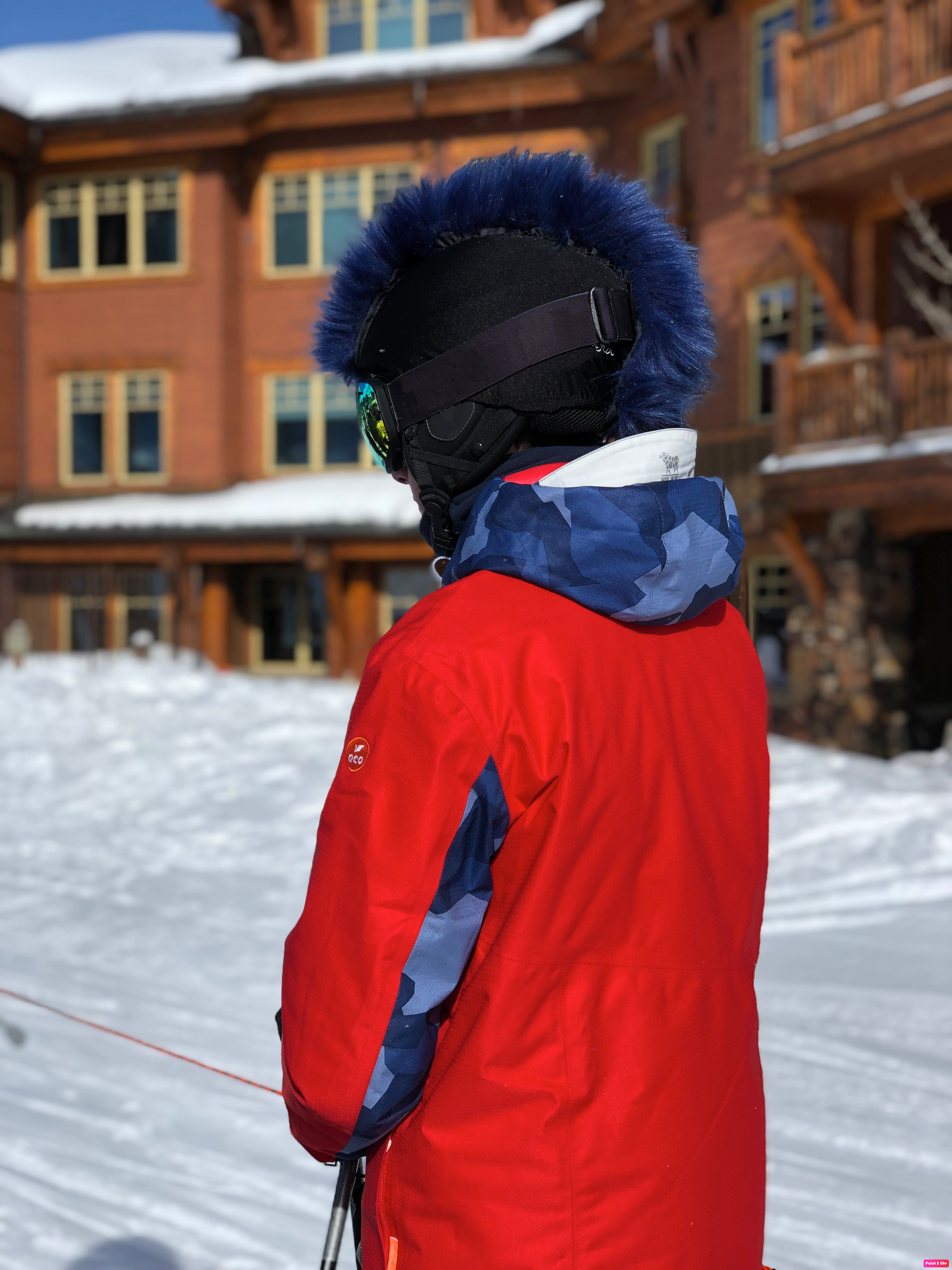 Fur ski helmet cover - Mohawk - Burrfur