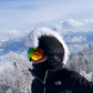 Snow white Faux Fur ski Helmet Cover BurrFur -Mohawk - Burrfur