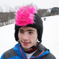 Crazy hot pink Faux Fur ski Helmet Cover  BurrFur - Mohawk - Burrfur