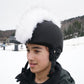 Snow white Faux Fur ski Helmet Cover BurrFur -Mohawk - Burrfur