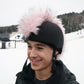 Pretty in Pink fur ski helmet cover - Mohawk - Burrfur