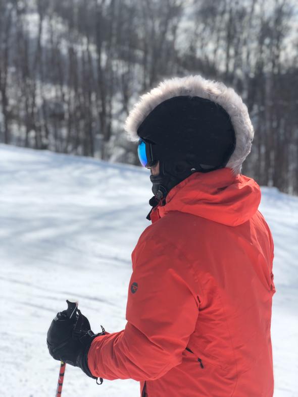 Fur ski helmet cover - Mohawk - Burrfur