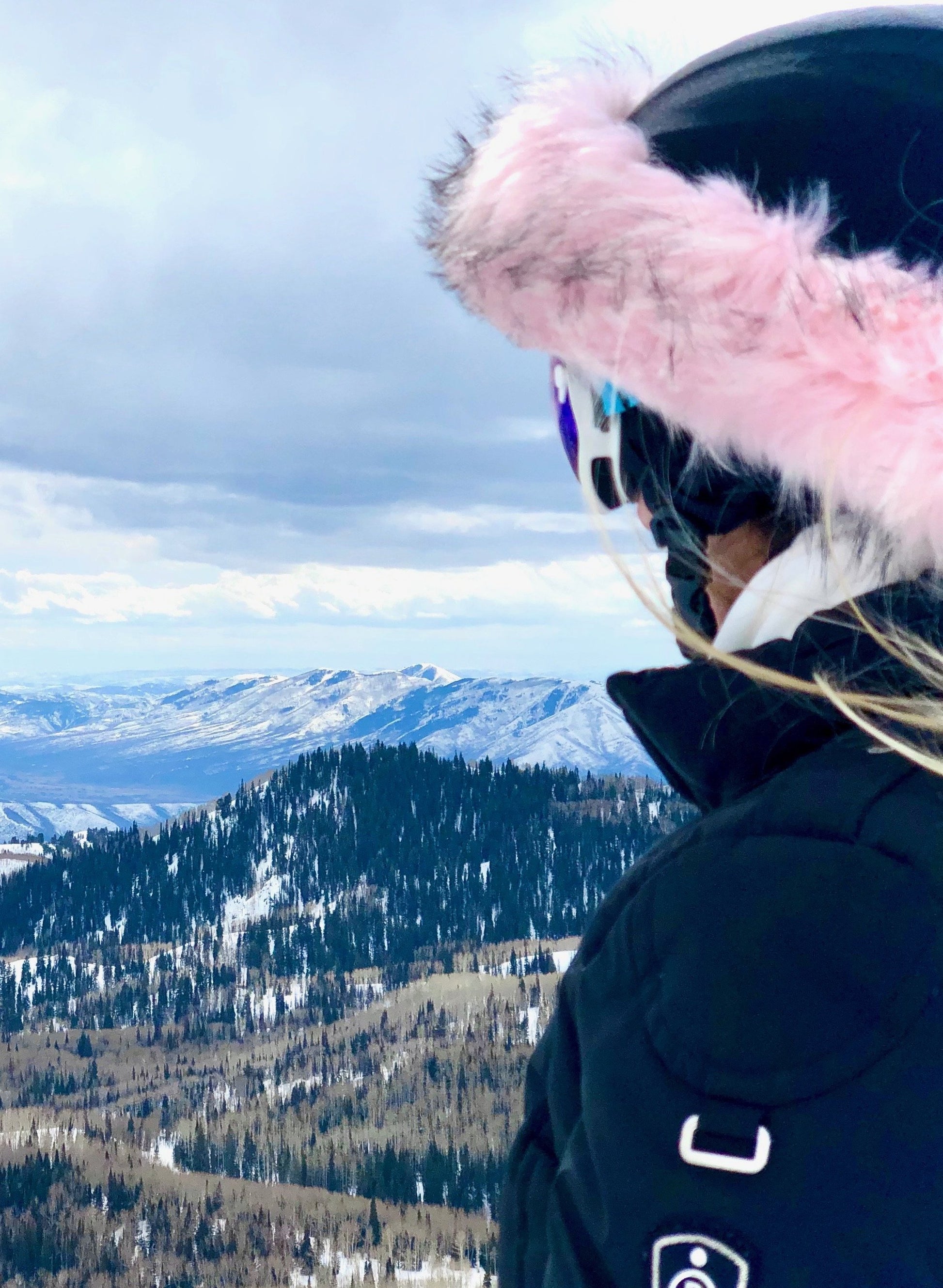 Pretty in Pink fur ski helmet cover - Halo - Burrfur