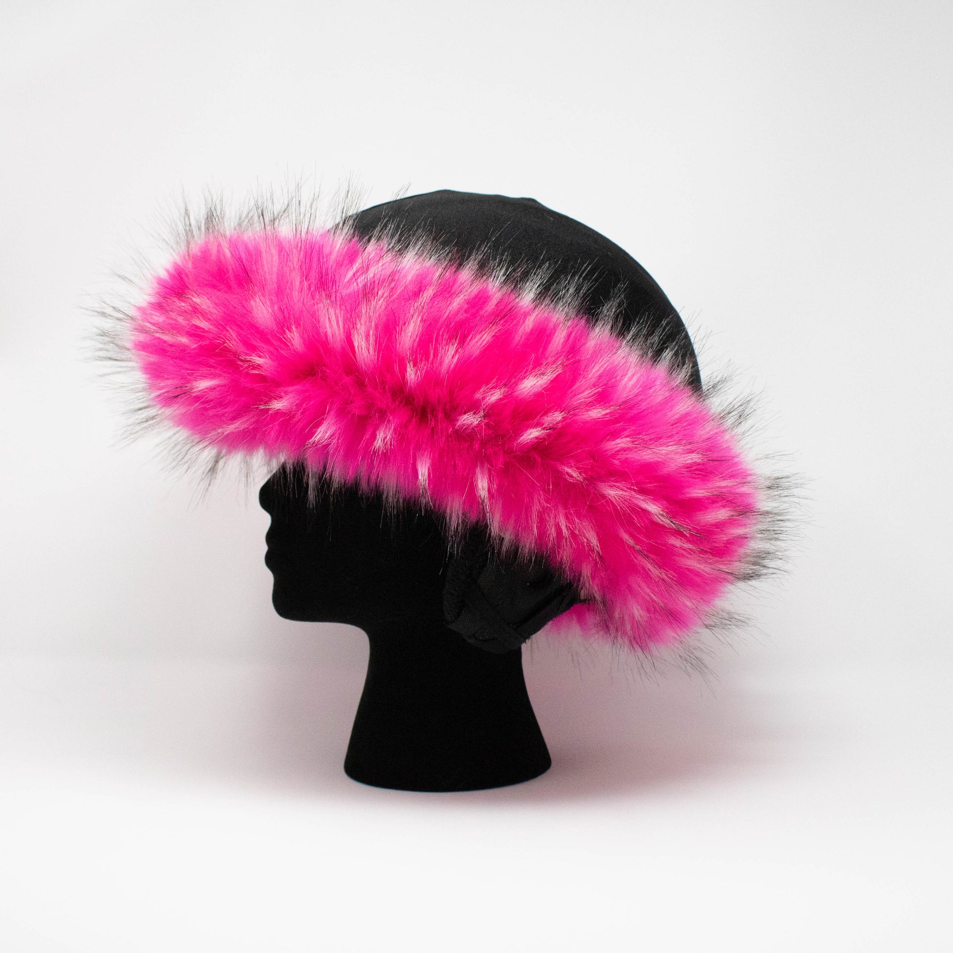 Crazy Pink fur ski helmet cover - Halo - Burrfur