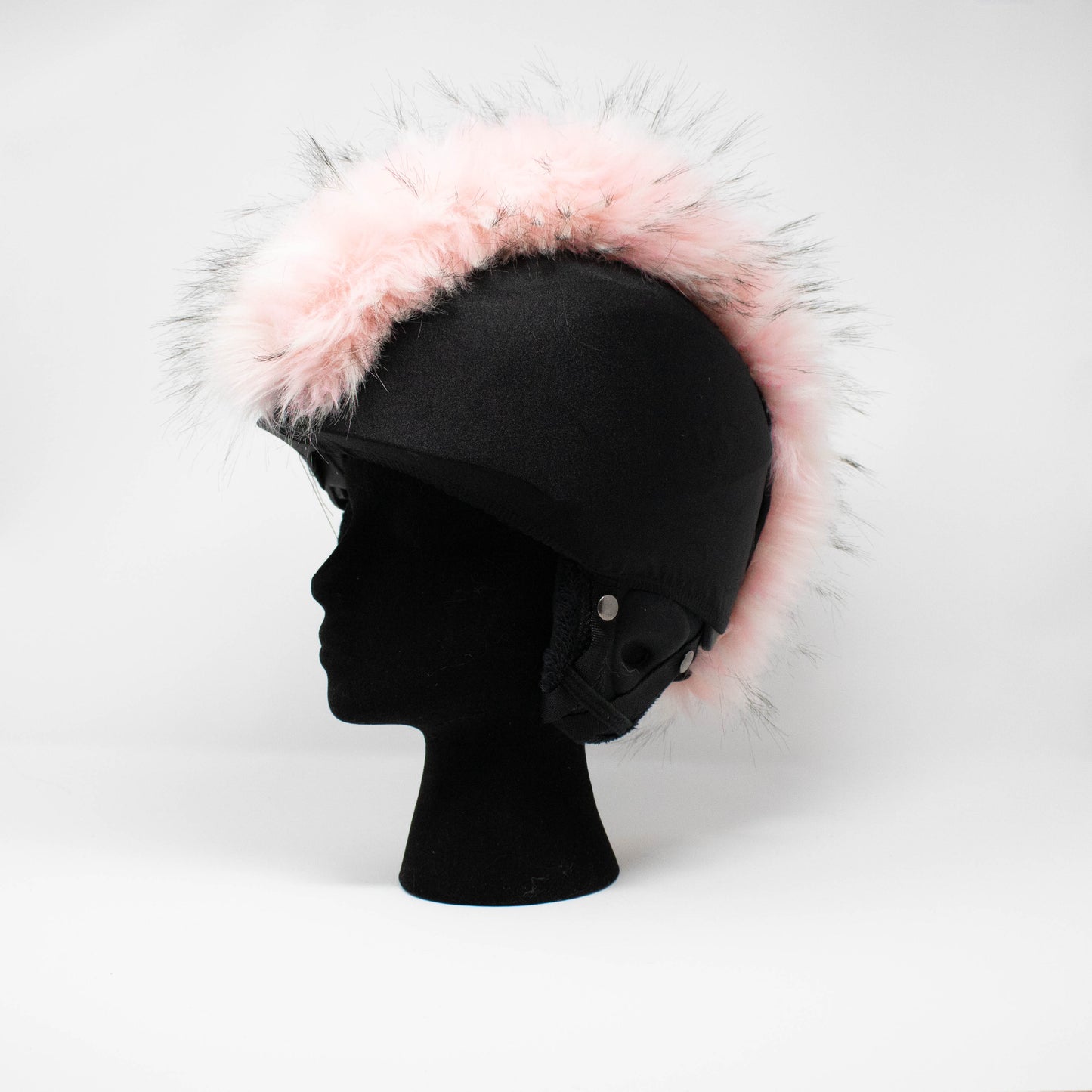 Pretty in Pink fur ski helmet cover - Mohawk - Burrfur