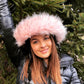 Pretty in Pink fur ski helmet cover - Halo - Burrfur