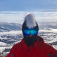 Snow white Faux Fur ski Helmet Cover BurrFur -Mohawk - Burrfur