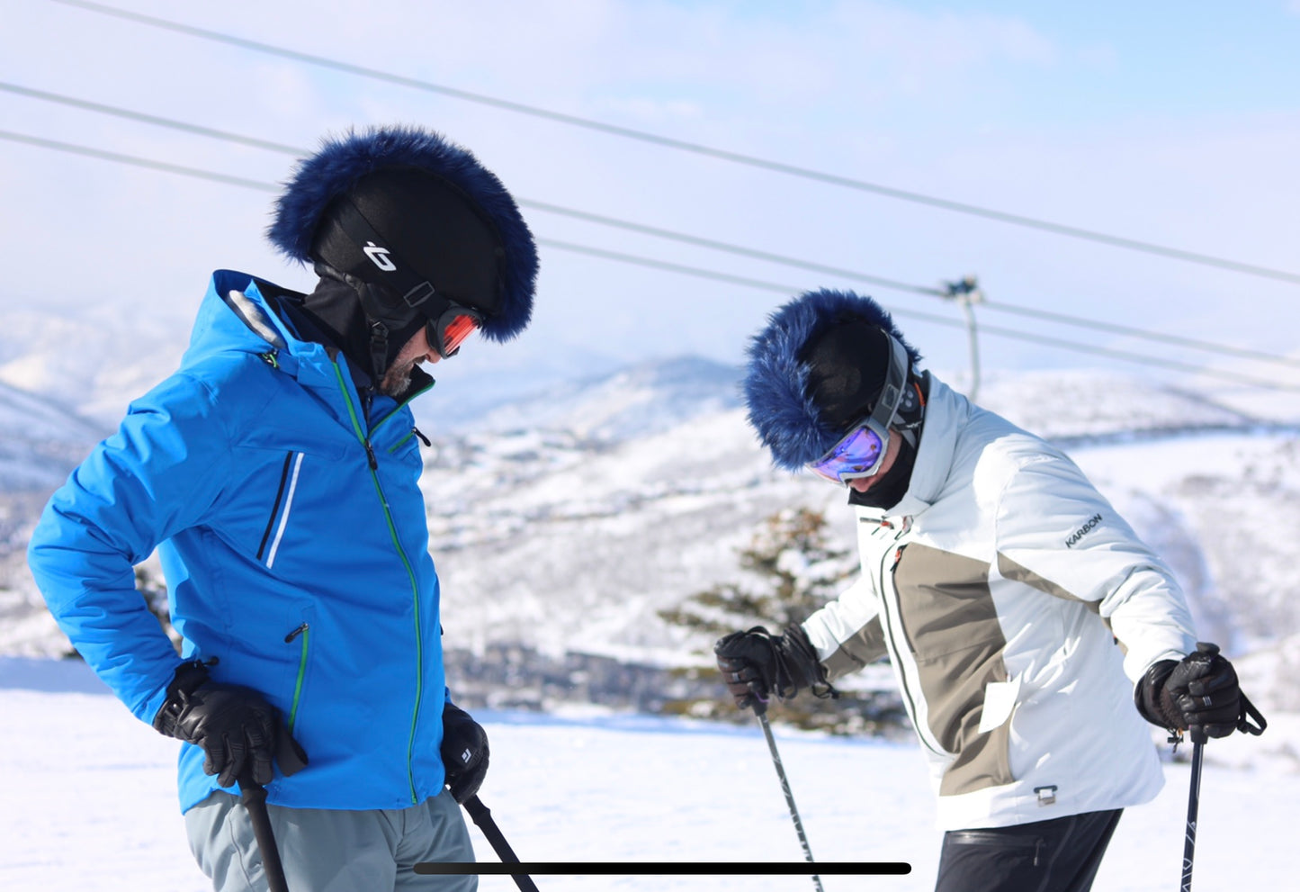 Fur ski helmet cover - Mohawk - Burrfur