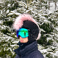 Pretty in Pink fur ski helmet cover - Mohawk - Burrfur