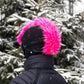 Crazy hot pink Faux Fur ski Helmet Cover  BurrFur - Mohawk - Burrfur