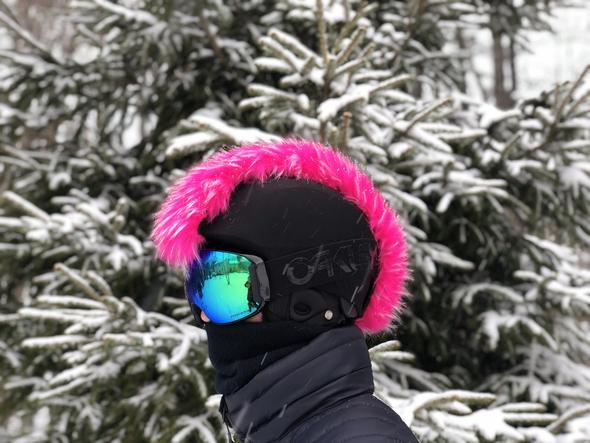 Fur ski helmet cover - Mohawk - Burrfur