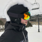 Snow white Faux Fur ski Helmet Cover BurrFur -Mohawk - Burrfur
