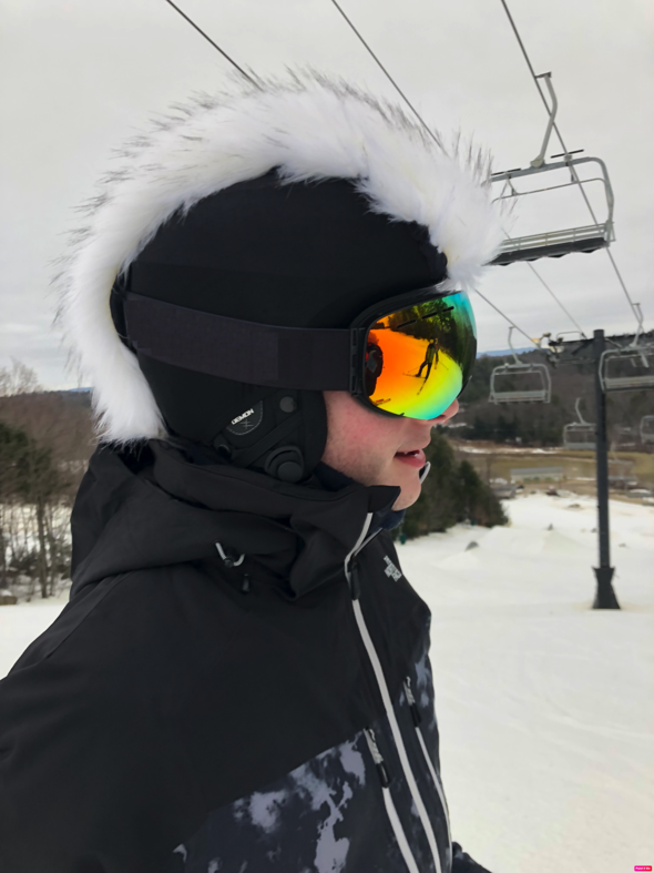 Fur ski helmet cover - Mohawk - Burrfur